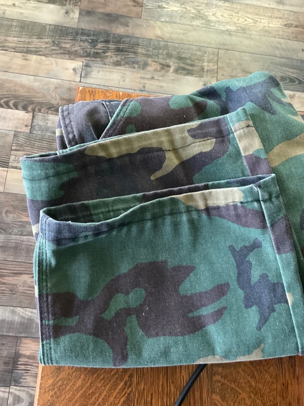Pointer Vintage 80s Denim Camouflage Bib Overall Dungarees